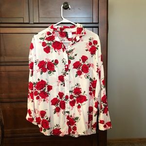 Floral Button Down Blouse